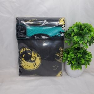 Tim Burtons Nightmare Before Christmas 70" Round Vinyl Tablecloth